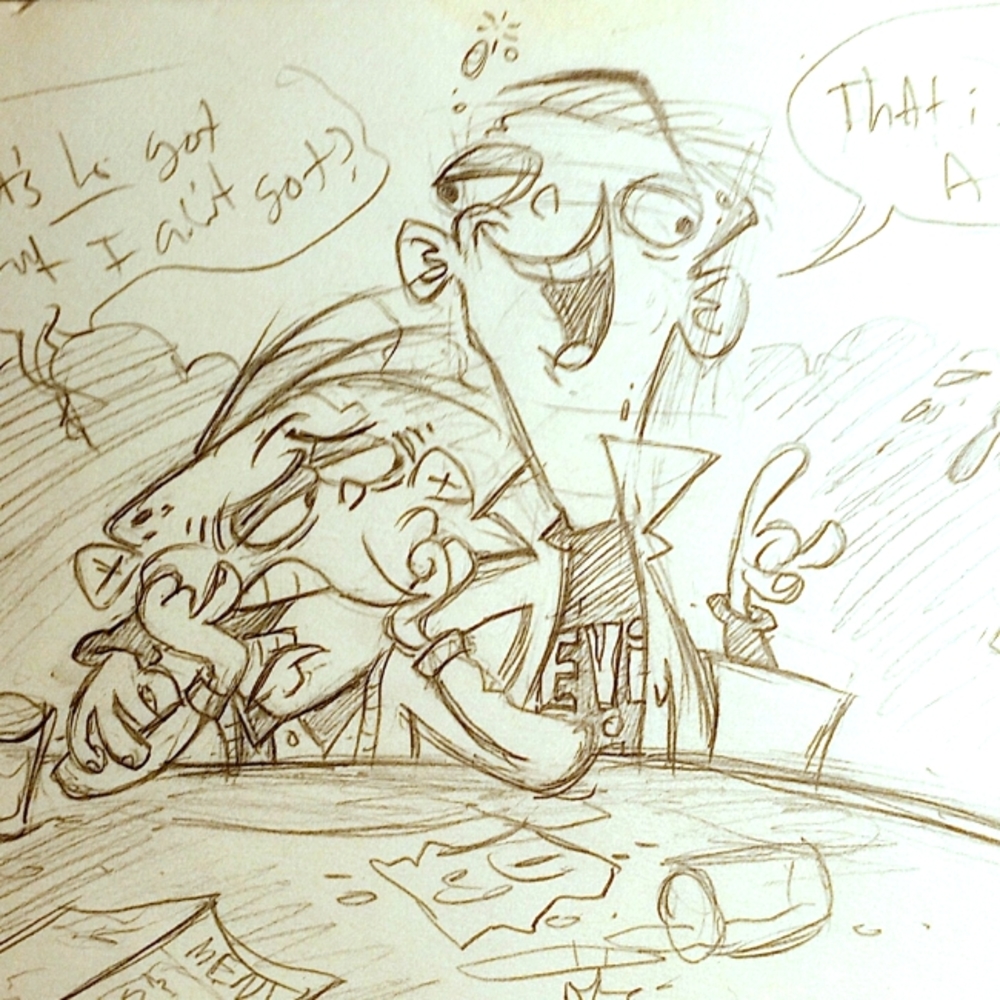 Ed Edd n Eddy "Dance Night" Original Sketchbook Drawing - Raven Molisee
